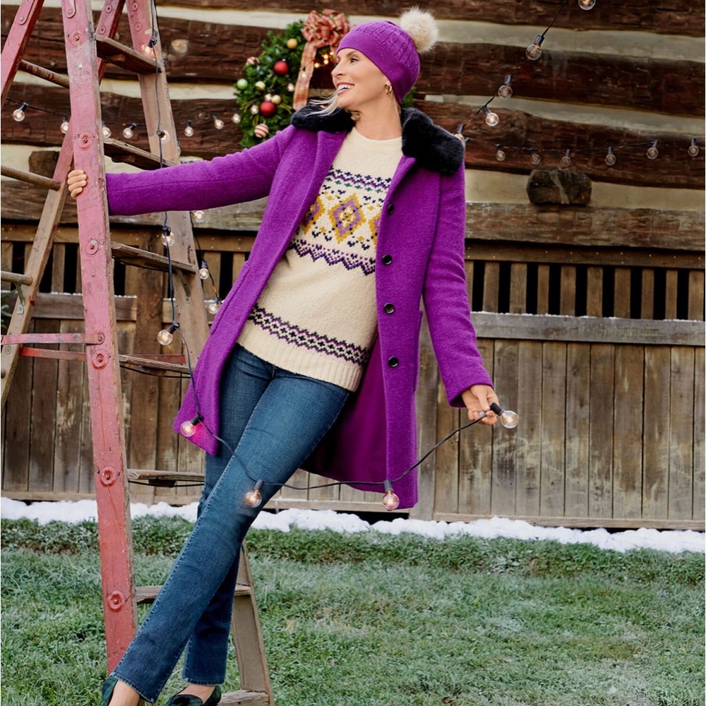 Talbots Fair Isle Mockneck Sweater